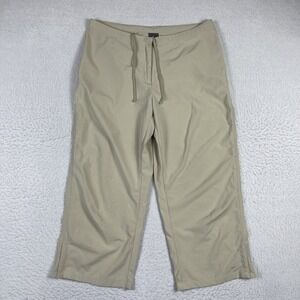 Nike Pants Womens Medium (8-10) Khaki Crop Athleisure Minimalist‎ Fitness Gym